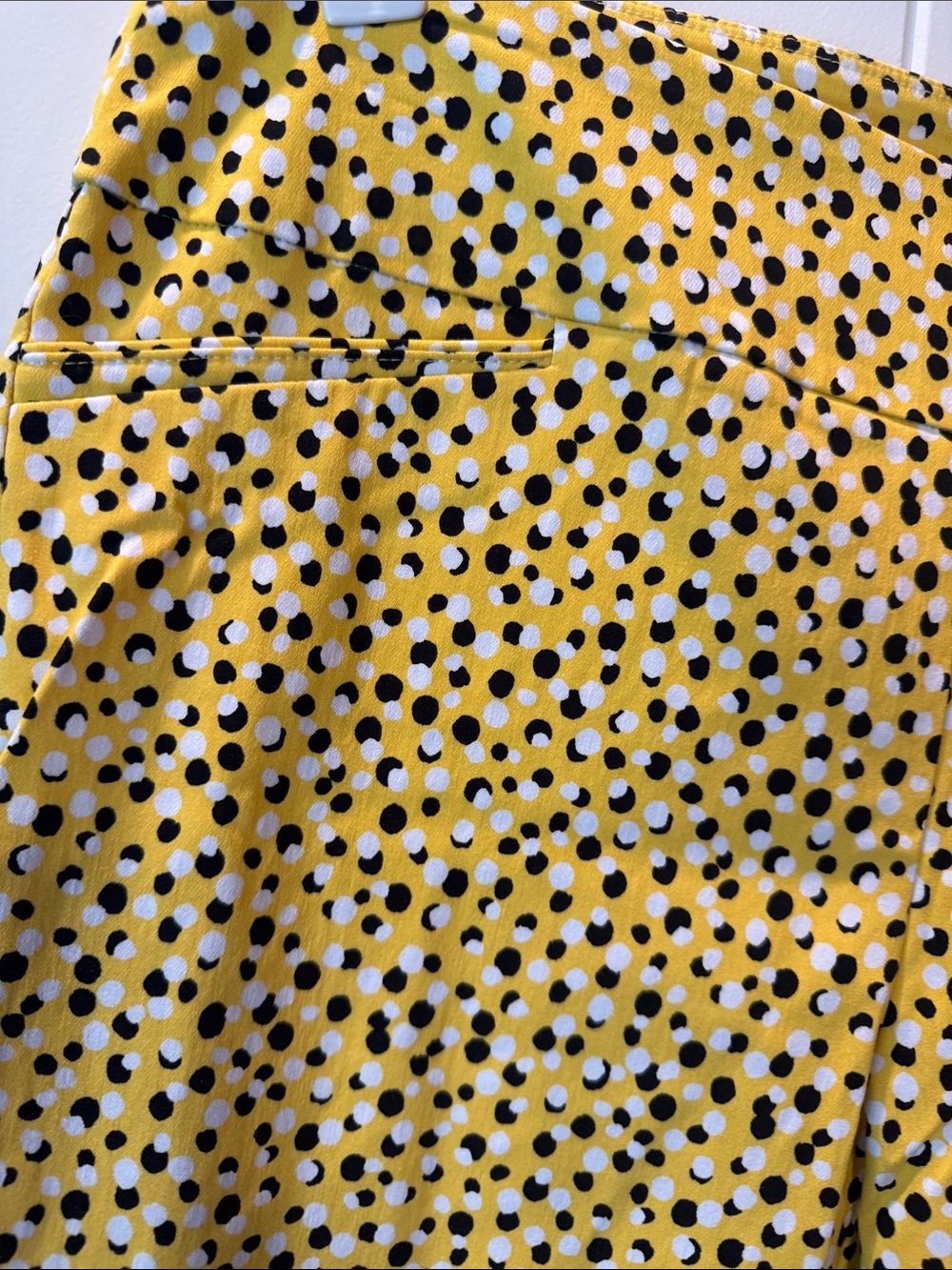 Attyre Yellow Polka Dot Women's Chinos - Picture 4 of 7